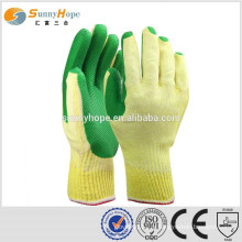 Construction tricotée vert gants de latex utilitaire